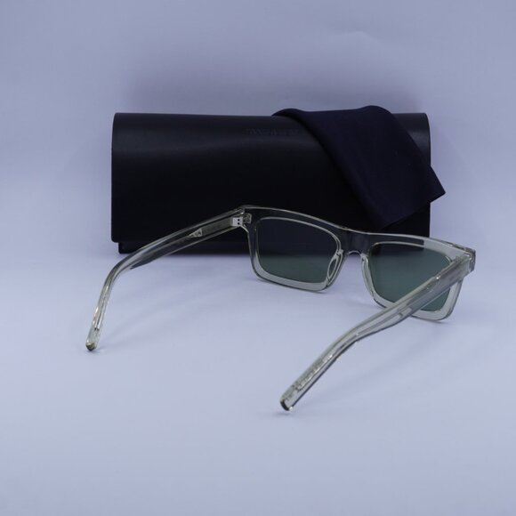 Saint Laurent SL461 BETTY 015 Rectangle Sunglasses - Transparent Green/Green - Picture 10 of 12